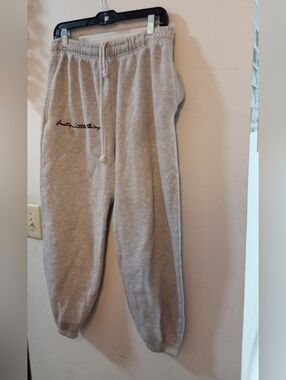 PrettyLittleThing Light Gray Joggers with Script Logo